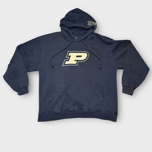 Purdue Boilermakers Hoodie Mens XL Pro Player NCAA College Football Navy Gold